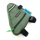 Estuche Maleta Triangular Impermeable Para Bicicleta VERDE MILITAR