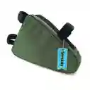 Estuche Maleta Triangular Impermeable Para Bicicleta VERDE MILITAR