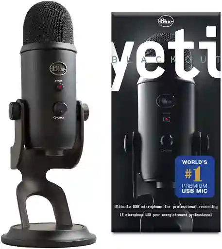 Blue Microfono Yeti Color Negro