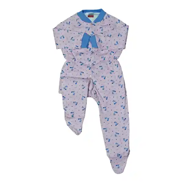 Pijama Bebé Térmica Enteriza Estampado Niña Rosado Medio Talla 00 (3 Meses)