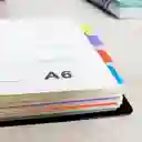 Libreta De Notas Argollada Con Separadores X 130 Hojas.