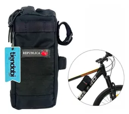 Porta Botella Caramañola Para Bicicleta Impermeable Negro 