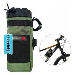 Porta Botella Caramañola Para Bicicleta Impermeable Verde Militar 