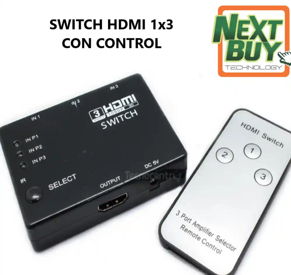 Switch Hdmi 1x3 Con Control