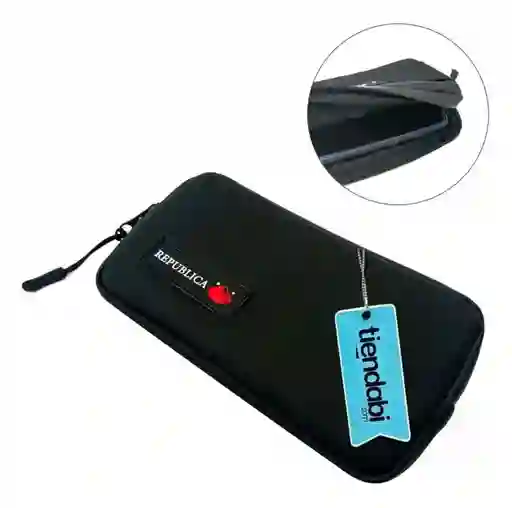 Estuche Horizontal Porta Celular Brazalete Impermeable Negro 