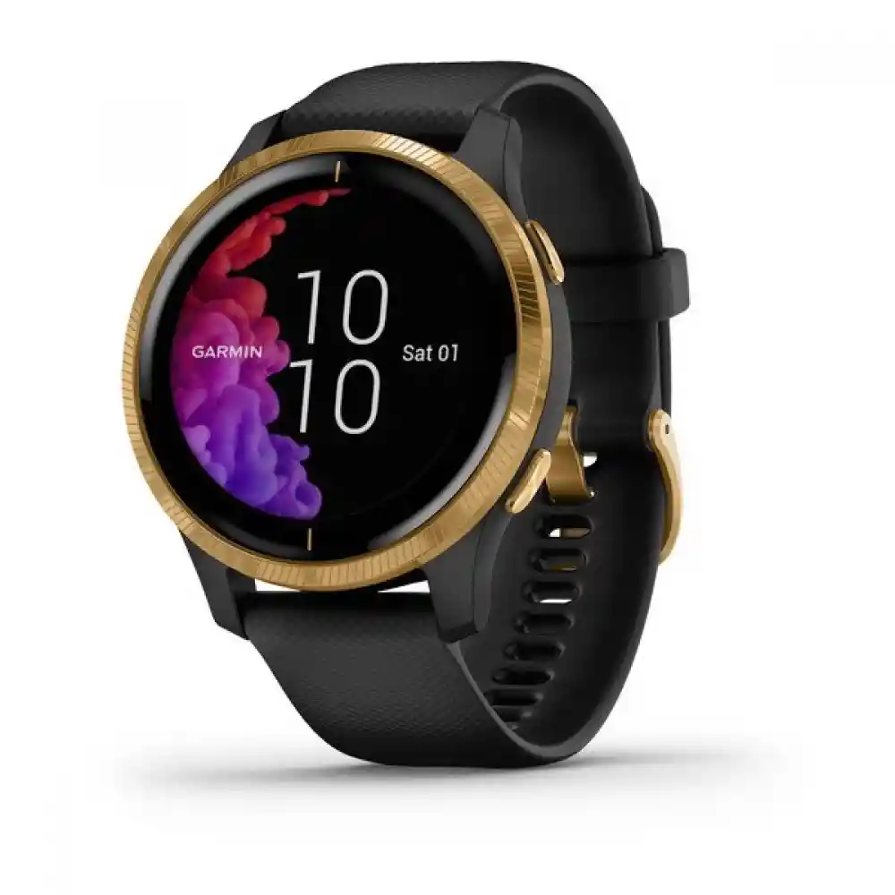 Garmin Reloj Venu Gps Smartwatch- Negro Con Dorado