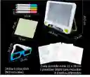 Tablero De Dibujo 3d Luz Led Magic Pad Marcadores Plantilla