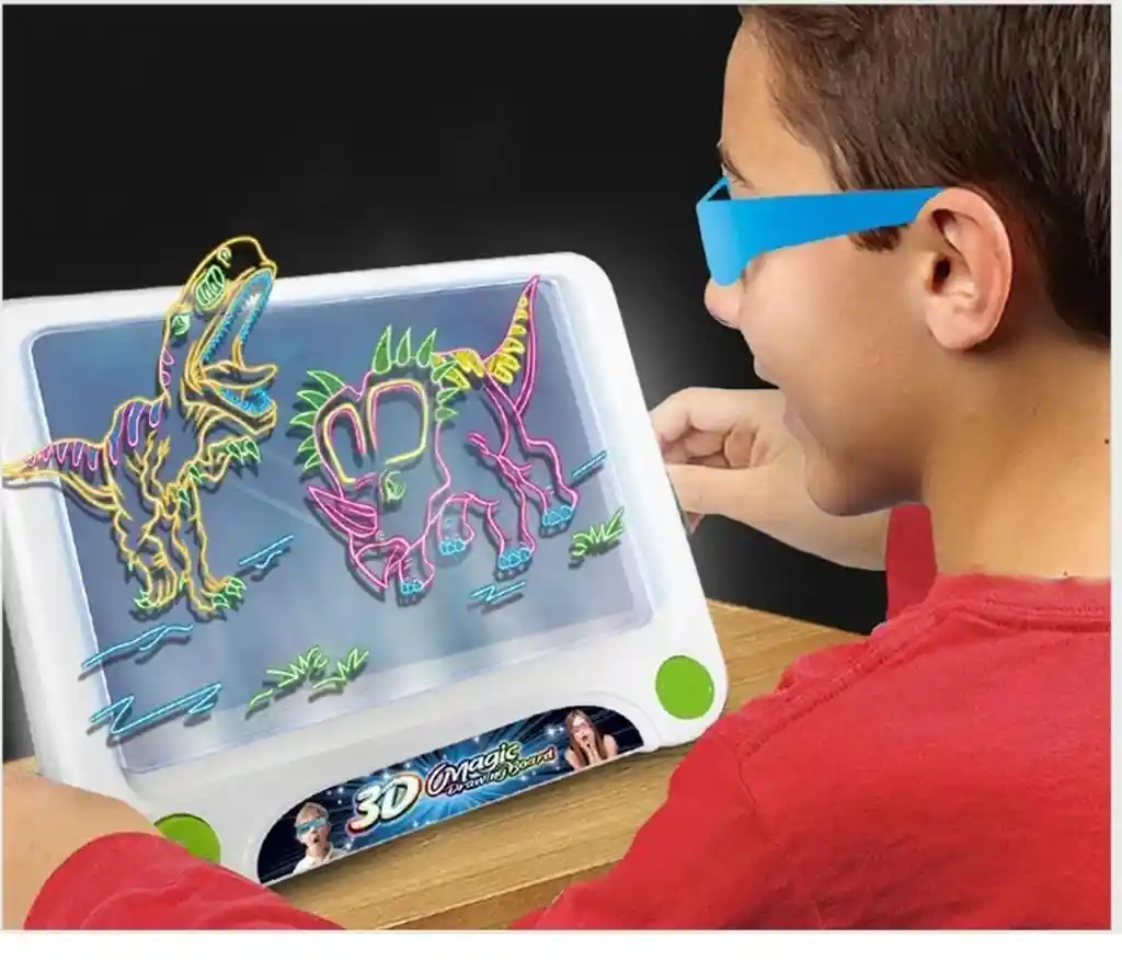 Tablero De Dibujo 3d Luz Led Magic Pad Marcadores Plantilla