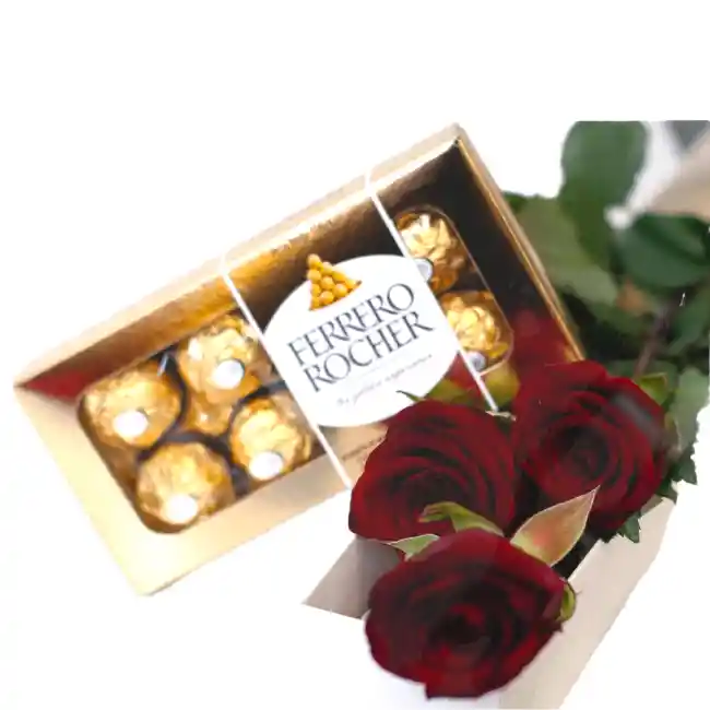 Chocolates Caja De Rosas Y