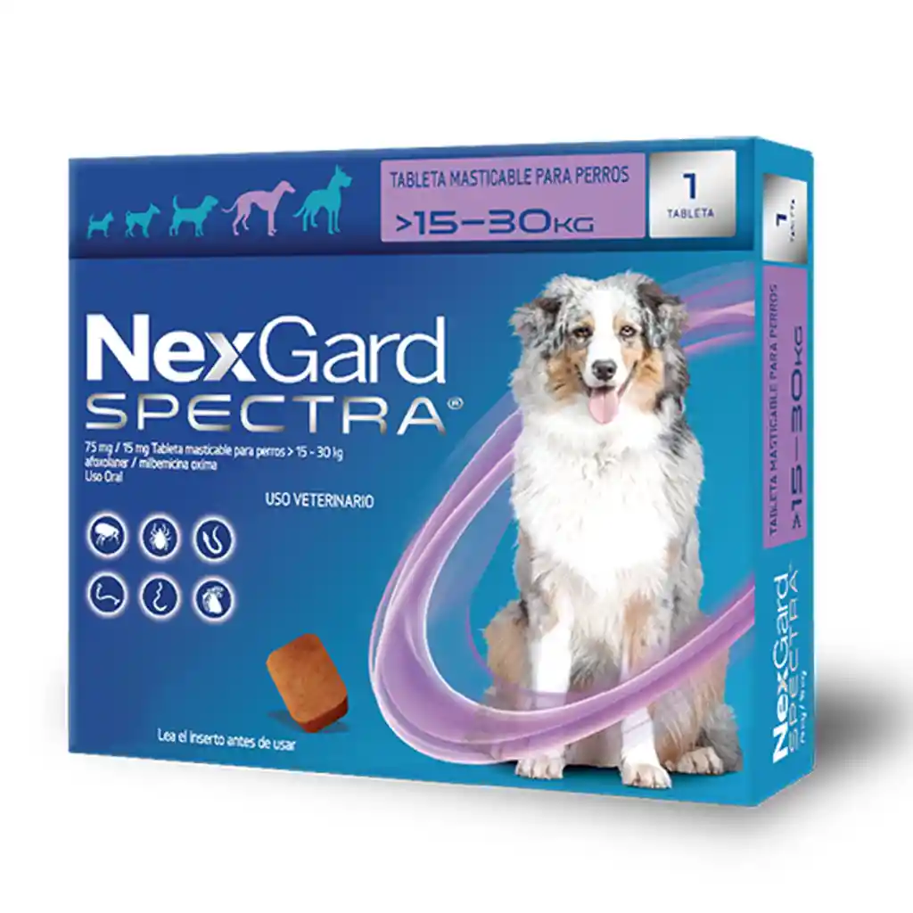 Nexgard Spectra Perros  con peso entre  15 - 30 Kg