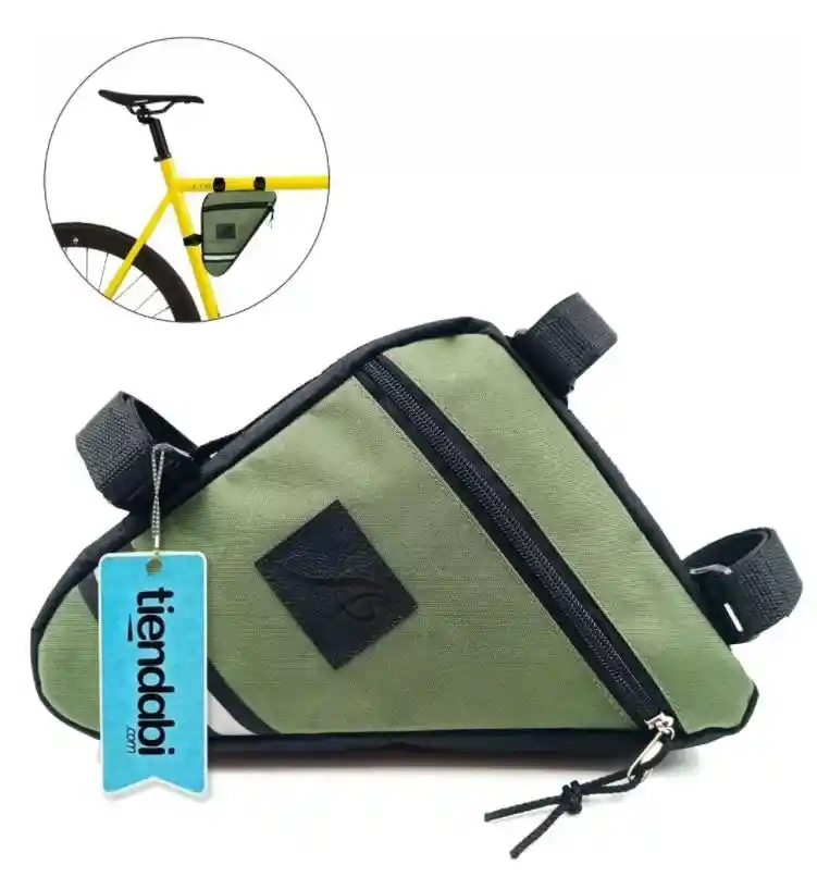 Estuche Maleta Triangular Para Bicicleta Verde 