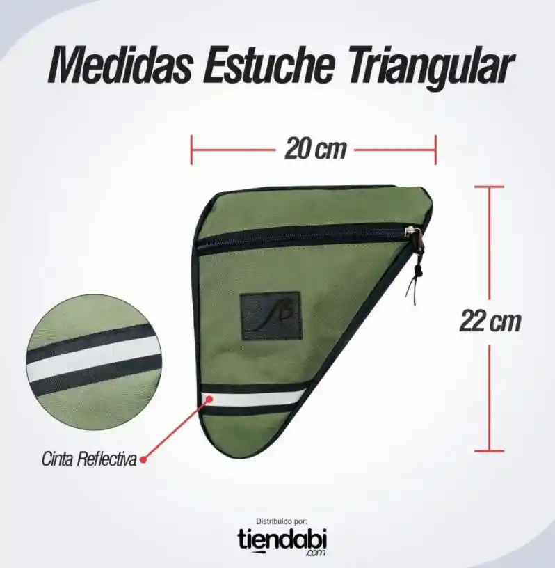 Estuche Maleta Triangular Para Bicicleta Verde 