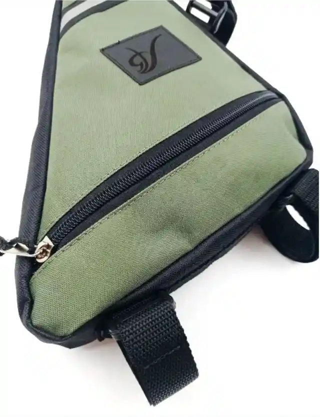 Estuche Maleta Triangular Para Bicicleta Verde 