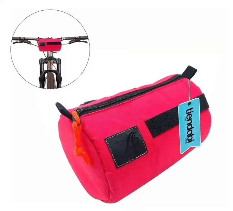 Estuche Alforja Maletín De Manubrio Para Bicicleta Rojo