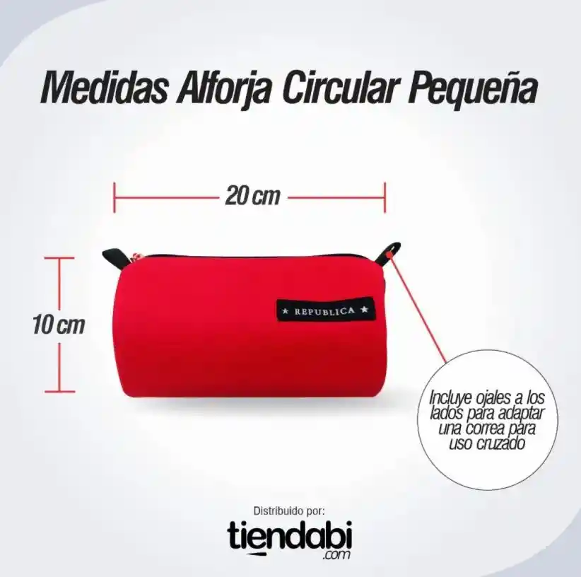 Alforja Circular Delantera De Manubrio Para Bicicleta Rojo 