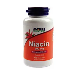 NOW FOODS Niacina Niacin Vitamina B-3 500 Mg 100 Cápsulas