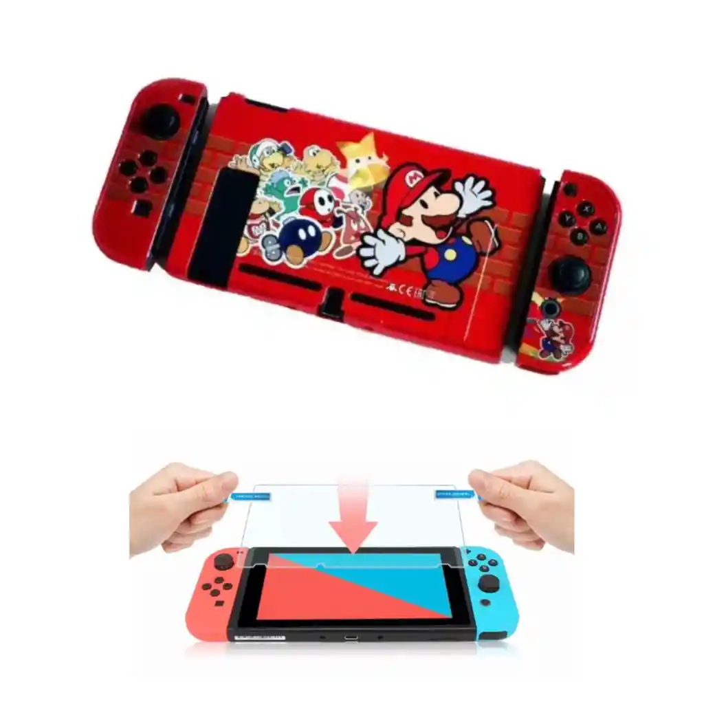 Nintendo Switch Carcasa Acrilico Protector Rigido + Vidrio.