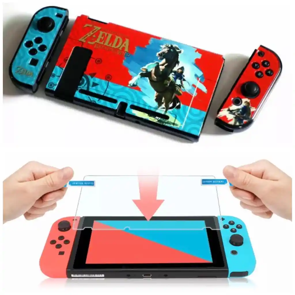 Nintendo Switch Carcasa Acrilico Protector Rigido + Vidrio.