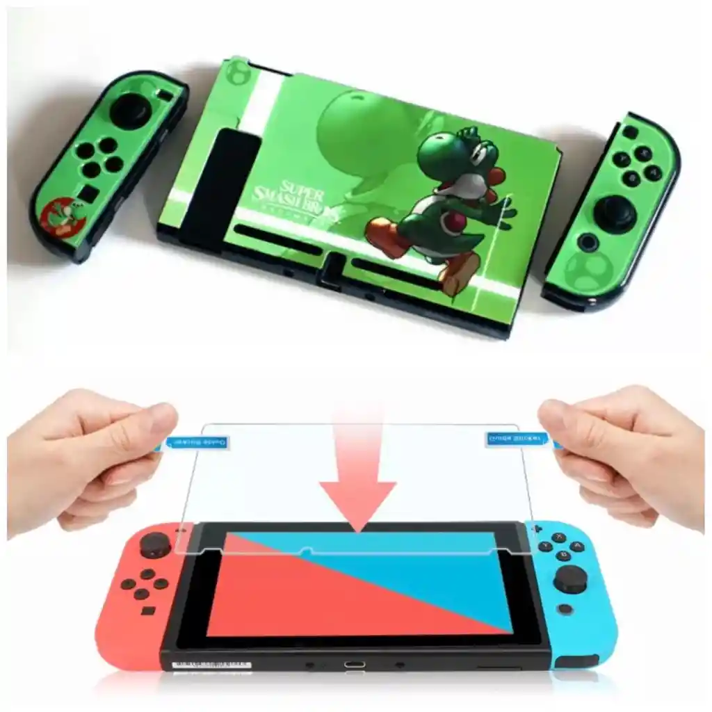 Nintendo Switch Carcasa Acrilico Protector Rigido + Vidrio.