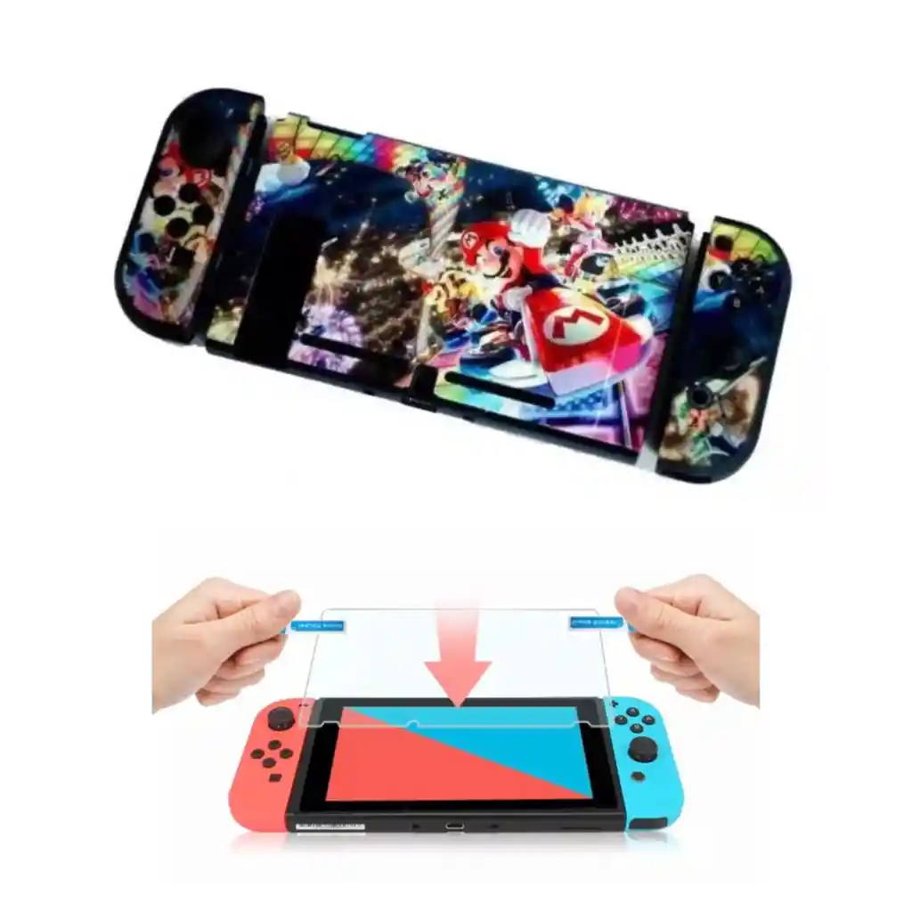 Nintendo Switch Carcasa Acrilico Protector Rigido + Vidrio.