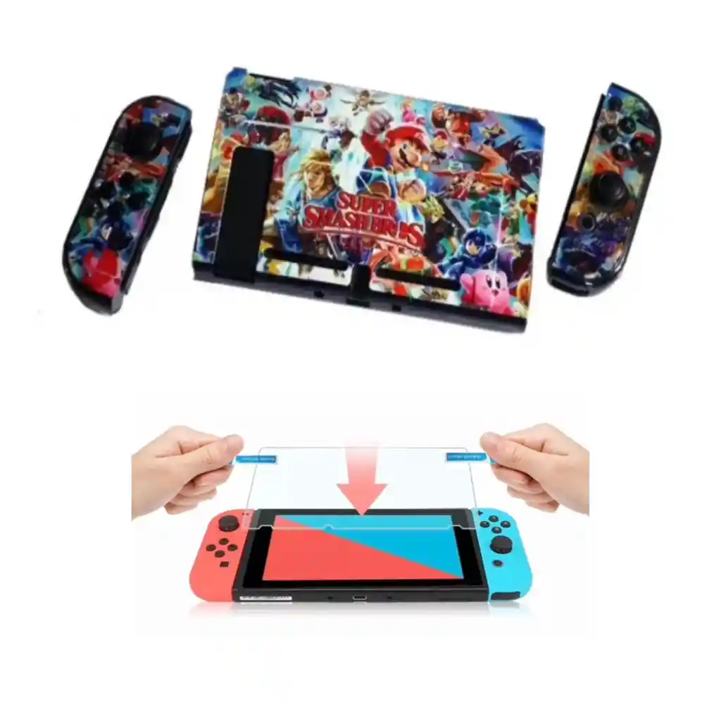 Nintendo Switch Carcasa Acrilico Protector Rigido + Vidrio.