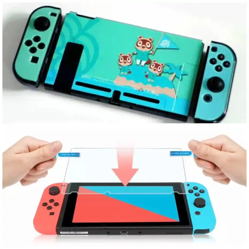 Nintendo Switch Carcasa Acrilico Protector Rigido + Vidrio.