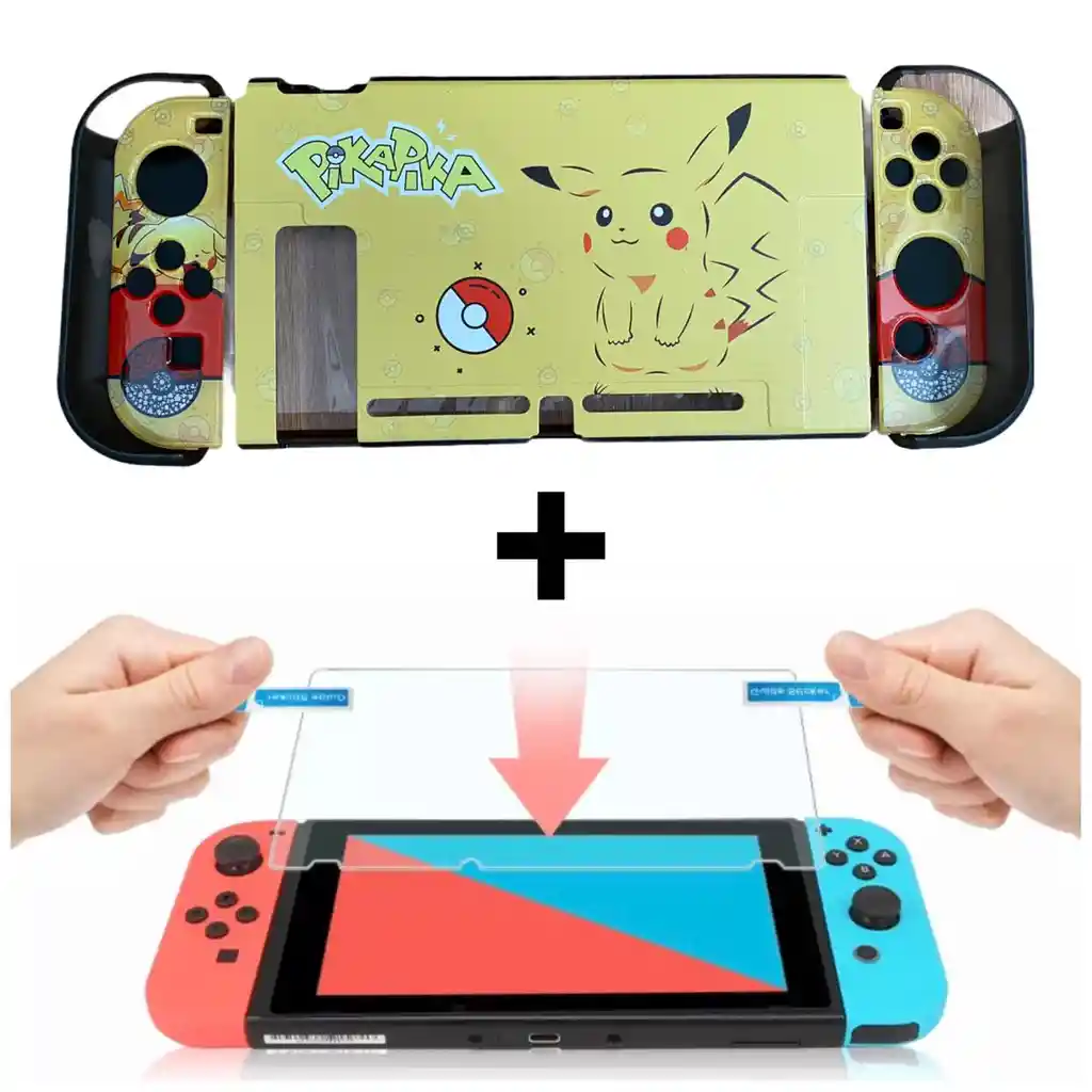 Nintendo Switch Carcasa Acrilico Protector Rigido + Vidrio.