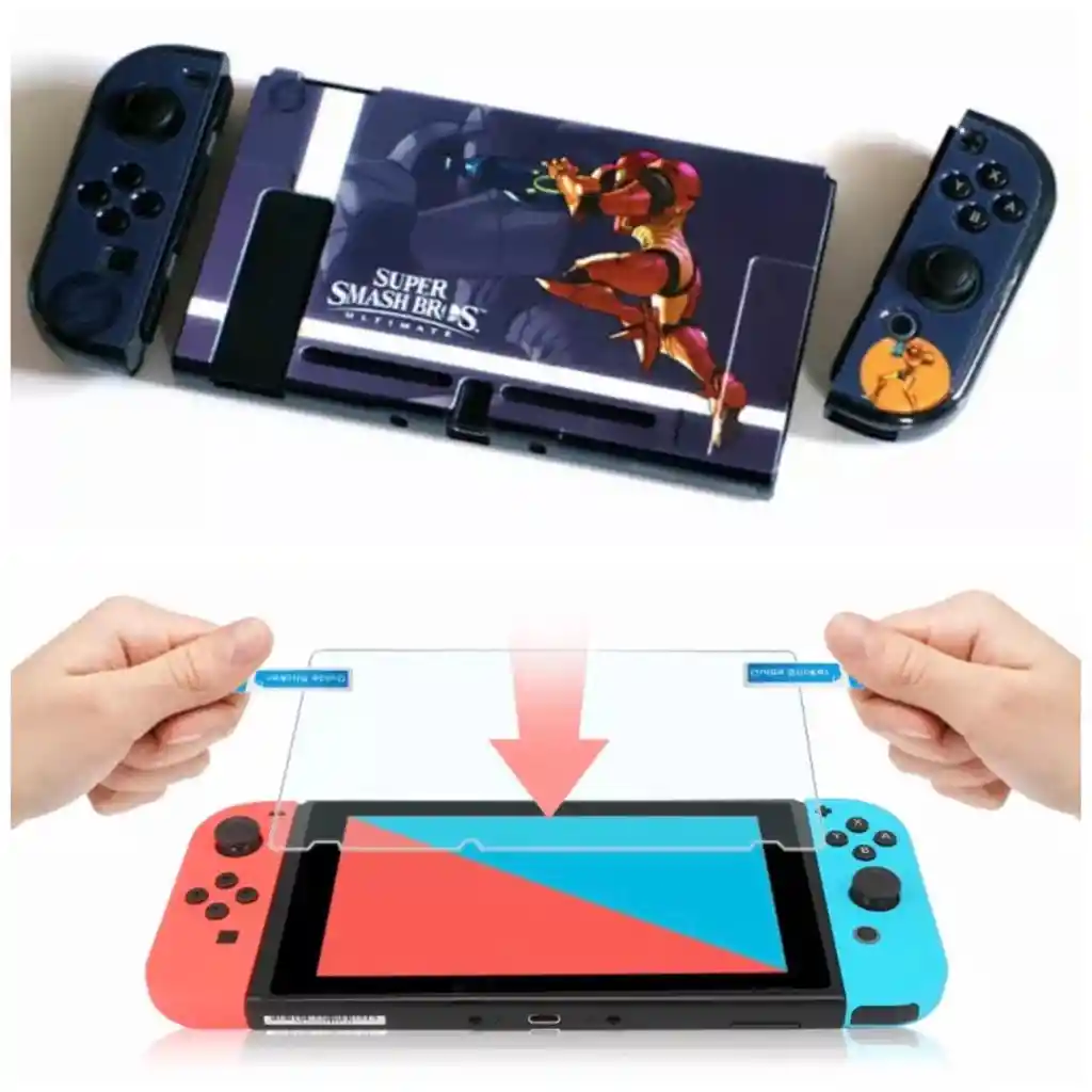 Nintendo Switch Carcasa Acrilico Protector Rigido + Vidrio.