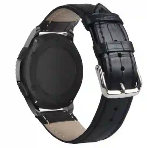 orrea Pulsera Banda Cuero Samsung Galaxy Watch 46mm - NEGRO CON RELIEVE