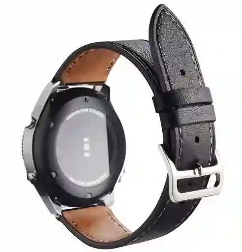 Correa Pulsera Banda Cuero Samsung Galaxy Watch 42mm - NEGRO LISO