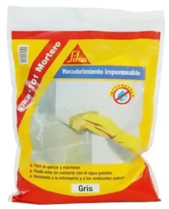 Sika Mortero Impermeabilizante Paredes Pañete 2 Kg Gris