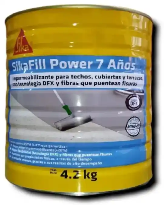 Sikafill Power Impermeabilizantede Terraza 7 Años Blanco 5kg