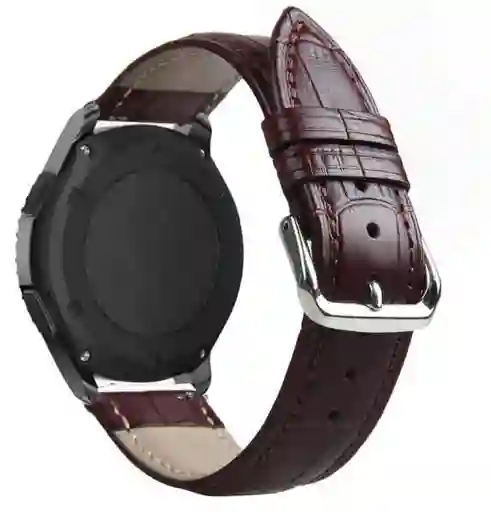 Samsung Correa Pulsera Banda Cuero Gear S3 R760 - Cafe Con Relieve