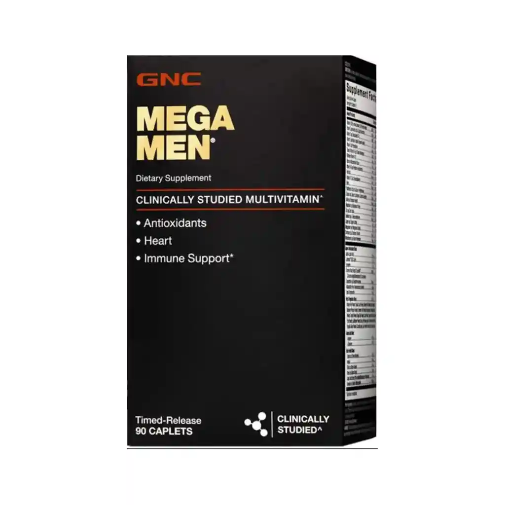 GNC Mega Men Suplemento Multivitamínico Para Hombre Clínicamente Comprobado 90 Capsulas