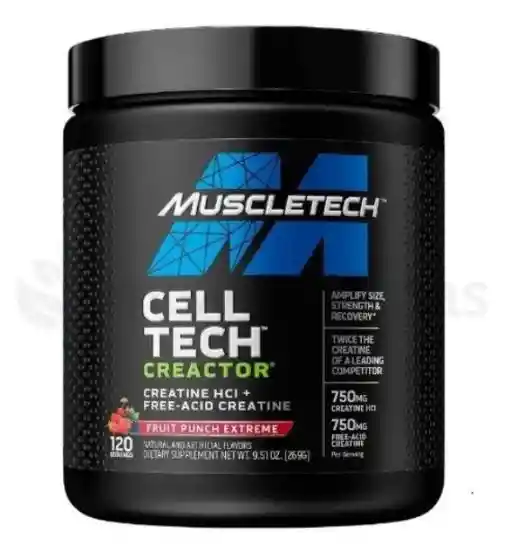 Cell Tech Creactor Muscletech 269 gramos 120 servicios