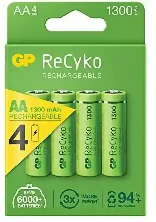 Gp Recyko Aa Rechargeable Batteries 1300 Mah - Pack Of 4