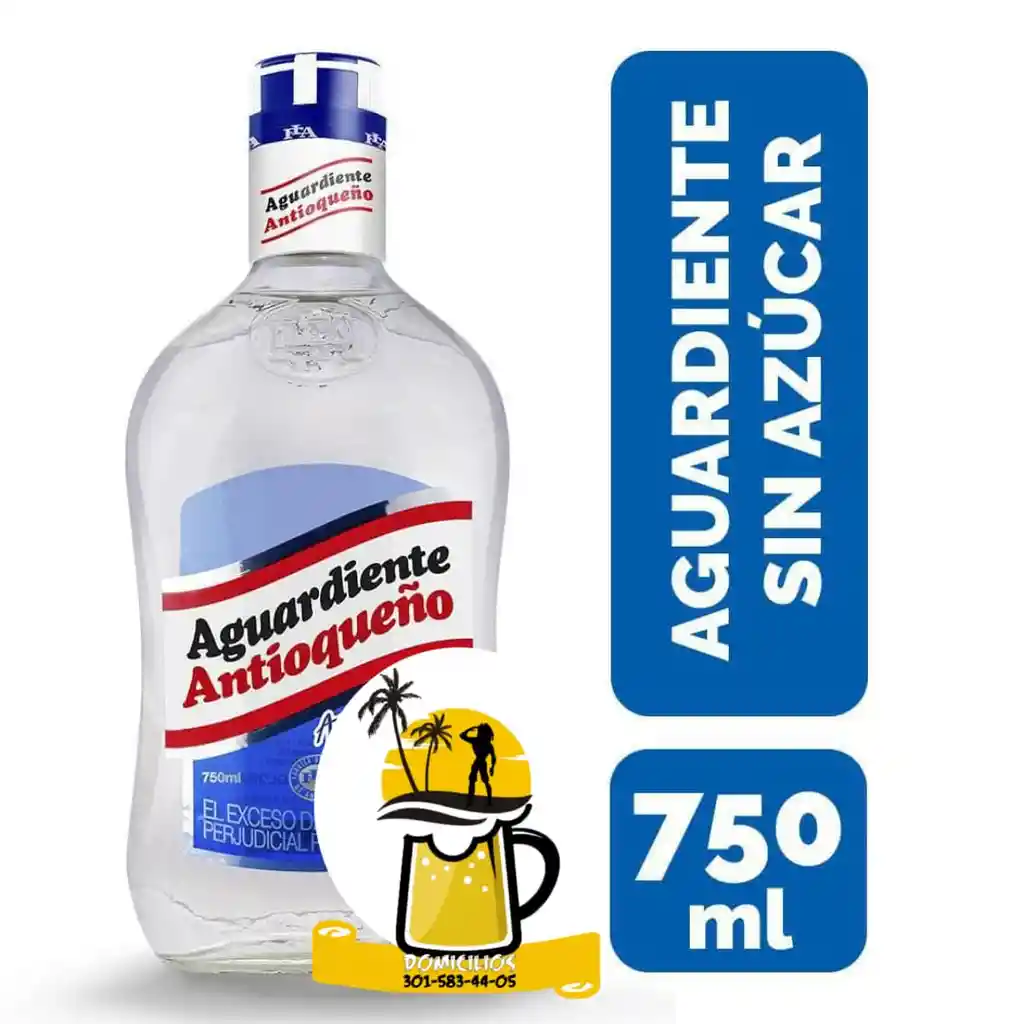 Antioqueño Aguardiente Garrafa 750 Ml