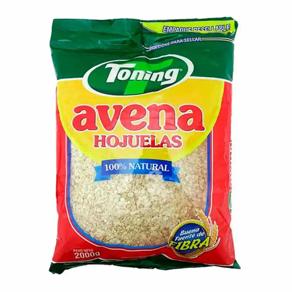 Toning Avena En Hojuelas 100% Natural 2000g