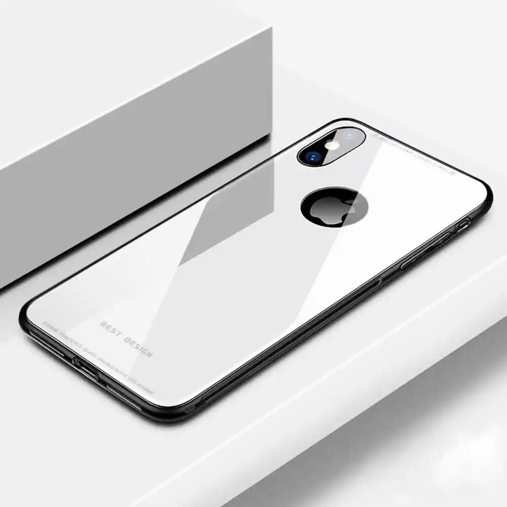 Estuche Carcasa Protector Vidrio Templado IPhone 8 - BLANCO