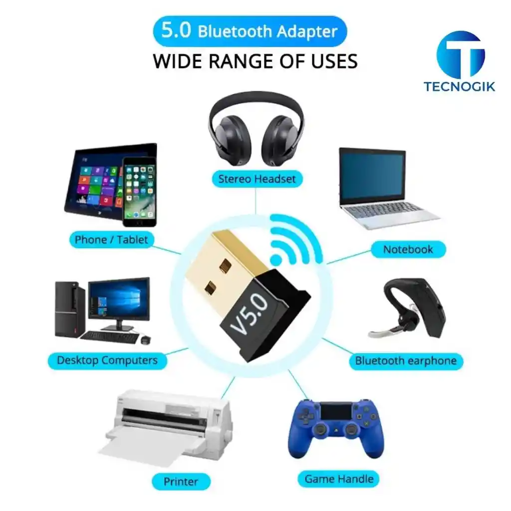 ADAPTADOR USB BLUETOOTH V5.0
