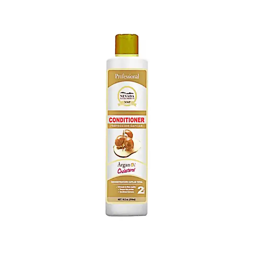 Nevada Shampoo + Acondicionador Aceite De Argan Cholesterol 510 Ml Reconstruccion Capilar Total
