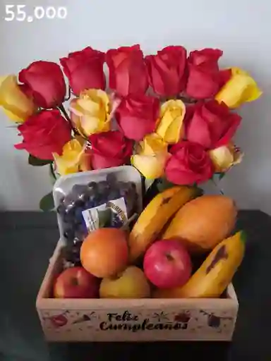 Ancheta floral + frutas 