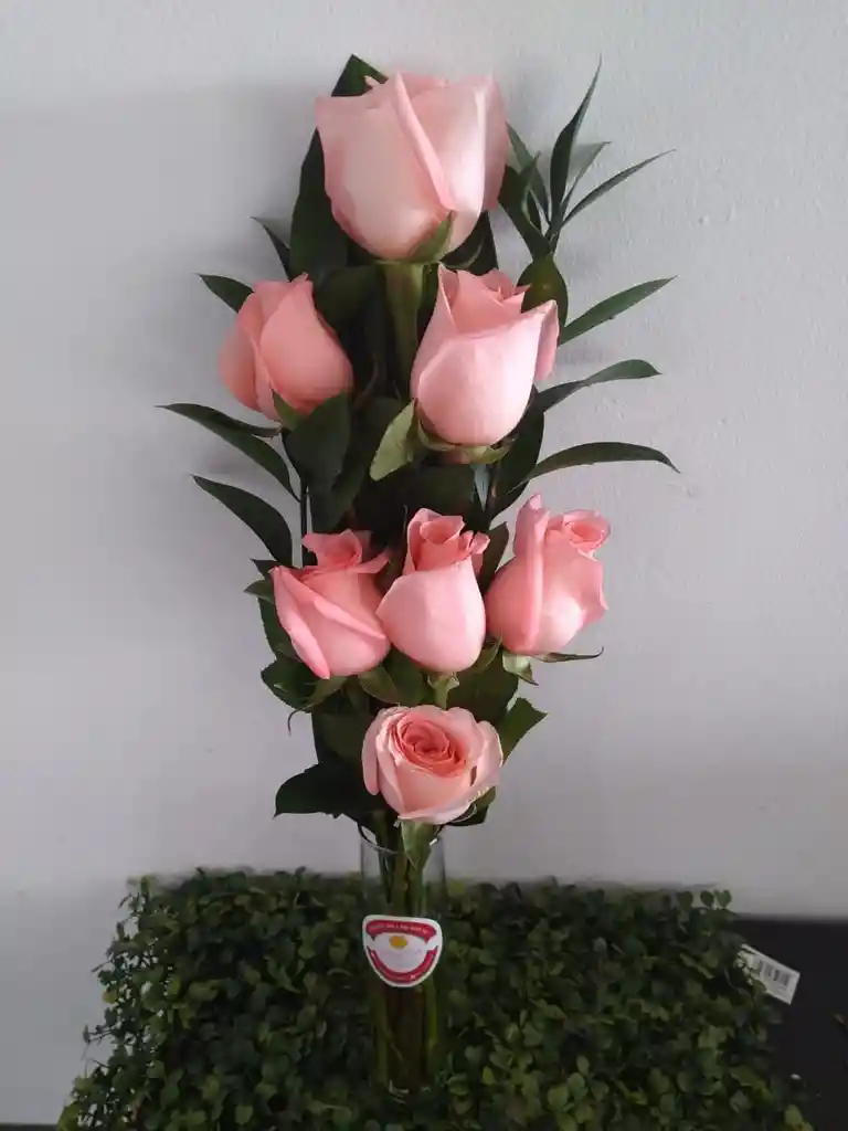 Solitario rosas rosadas 