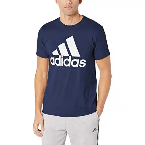 Talla L - Camiseta Hombre Adidas Badge Of Sport Intercept Tee Navy