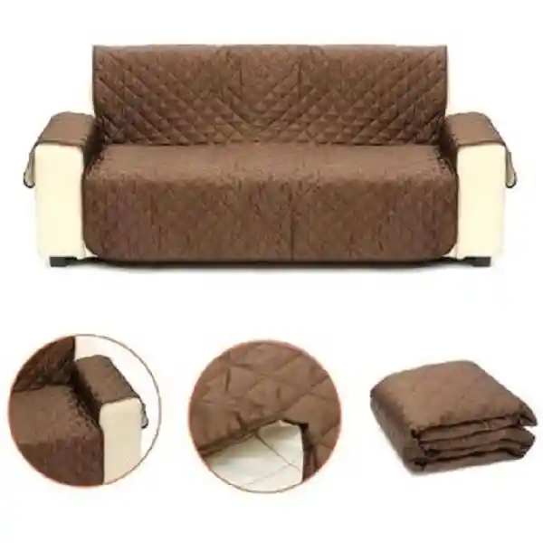 Mueble Protector Para Sofa 2 Puestos Cafe - Beige