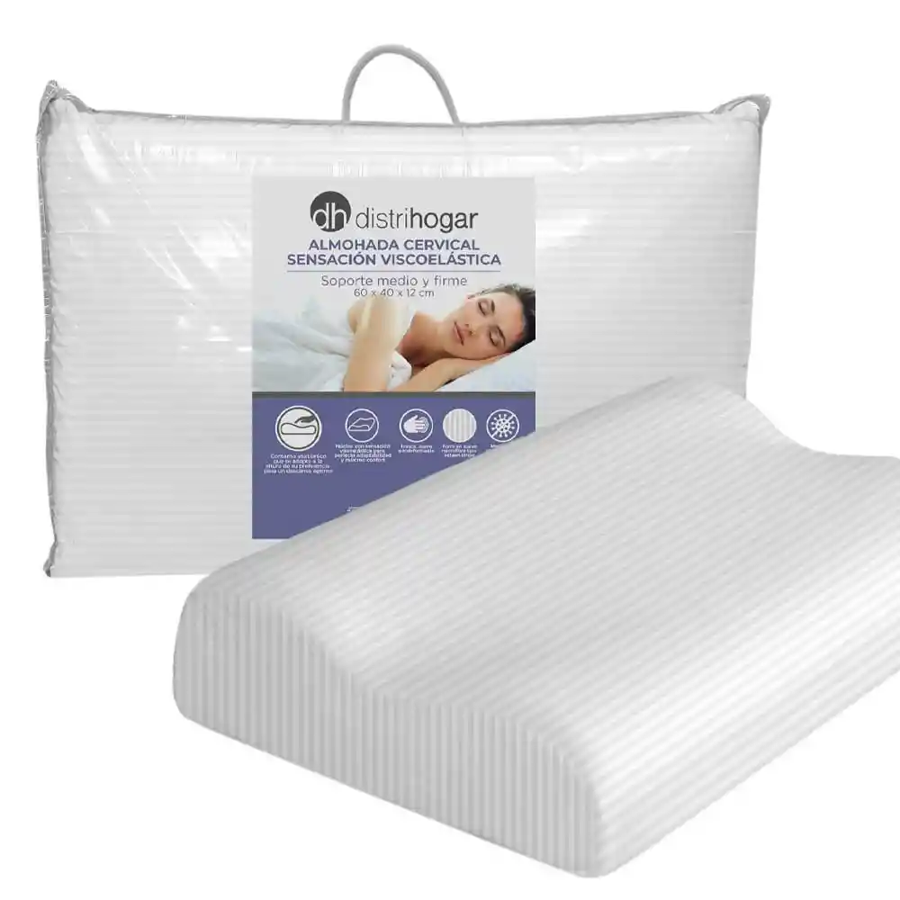 Almohada Cervicalm 60x40x12 50/50pc Ss Distrihogar Pt00854 E13173