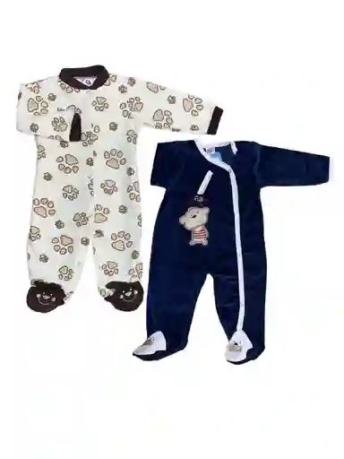 Set De 2 Pijamas Termicas Para Bebe Talla 3 Meses