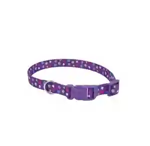 Collar Styles Morado Con Huellas Large