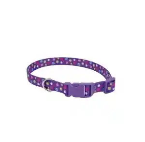 Collar Styles Morado Con Huellas Large