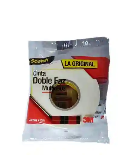 Cinta Doble Faz Multiusos 24mm X2 Metros - 1 Pulgada